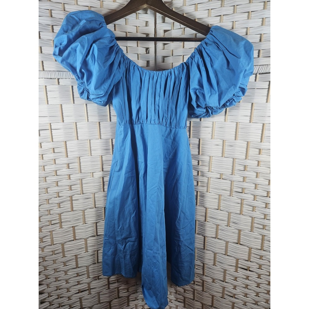 Abercrombie and Fitch Womens Babydoll Blue Smocked Dress Sz XS Coquette